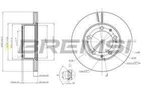 BREMSI CD6616V - B. DISC FRONT DIA.282 VENT. PORSCHE 944