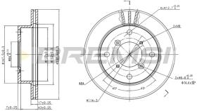 BREMSI CD6623V - B. DISC FRONT DIA.231 VENT. SUBARU JUSTY