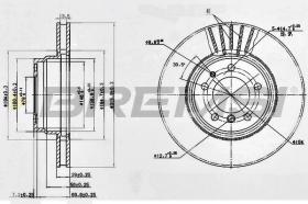 BREMSI CD6624V - B. DISC FRONT DIA.316 VENT. BMW 728