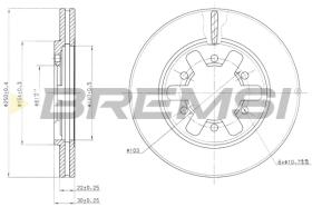 BREMSI CD6626V - B. DISC FRONT DIA.250 VENT. NISSAN PICKU