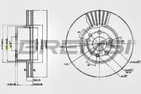 BREMSI CD6629V - B. DISC FRONT DIA.320 VENT. MERCED S300