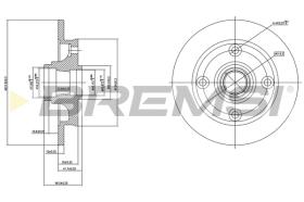 BREMSI CD6651S - B. DISC REAR DIA.220 SOLID MAZDA 323