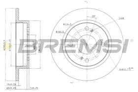 BREMSI CD6659S - B. DISC REAR DIA.258 SOLID NISSAN 280