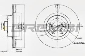 BREMSI CD6679V - B. DISC FRONT DIA.277 VENT. SUBARU FORES