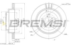 BREMSI CD6680V - B. DISC REAR DIA.266 VENT. SUBARU LEGACY