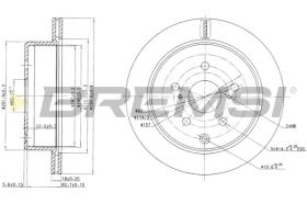 BREMSI CD6687V - B. DISC REAR DIA.291 VENT. TOYOTA PREVIA