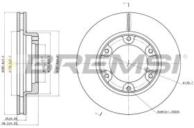 BREMSI CD6701V - B. DISC FRONT DIA.286 VENT. TOYOTA AVENS