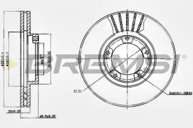 BREMSI CD6703V - B. DISC FRONT DIA.255 VENT. TOYOTA HIACE