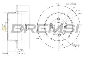 BREMSI CD6705S - B. DISC REAR DIA.269 SOLID TOYOTA CARINA