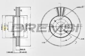 BREMSI CD6716V - B. DISC FRONT DIA.257 VENT. NISSAN ALMER