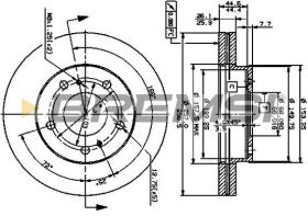 BREMSI CD6722V - B. DISC FRONT DIA.257 VENT. NISSAN VANET