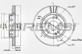 BREMSI CD6728V - B. DISC FRONT DIA.284 VENT. MERCED E300