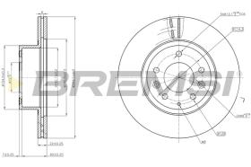 BREMSI CD6736V - B. DISC FRONT DIA.294 VENT. MAZDA RX 7