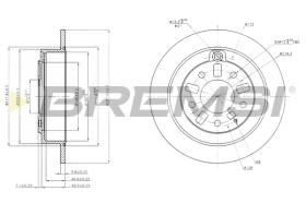 BREMSI CD6739S - B. DISC REAR DIA.286 SOLID MAZDA XEDOS