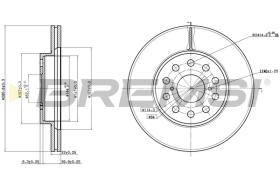 BREMSI CD6749V - B. DISC REAR DIA.281 VENT. TOYOTA MR 2