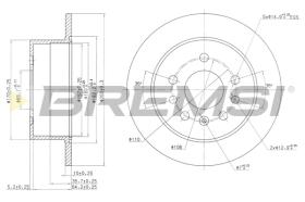 BREMSI CD6756S - B. DISC REAR DIA.260 SOLID OPEL VECTRA