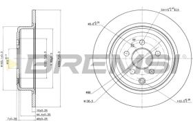 BREMSI CD6757S - B. DISC REAR DIA.295 SOLID PEUGEOT 806