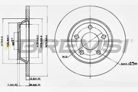 BREMSI CD6759S - B. DISC FRONT DIA.280 SOLID AUDI A4