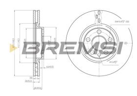 BREMSI CD6760V - B. DISC FRONT DIA.281 VENT. FIAT SCUDO