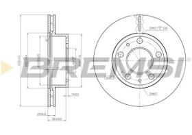 BREMSI CD6768V - B. DISC FRONT DIA.300 VENT. FIAT DUCATO