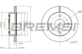 BREMSI CD6770V - B. DISC FRONT DIA.214 VENT. NISSAN MICRA