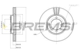 BREMSI CD6775V - B. DISC FRONT DIA.243 VENT. TOYOTA COROL