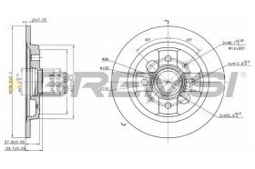 BREMSI CD6785S - B. DISC REAR DIA.239 SOLID HONDA INTEGRA