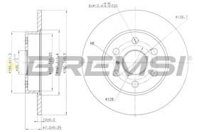 BREMSI CD6786S - B. DISC REAR DIA.265 SOLID ISUZU TROOPER