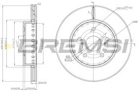 BREMSI CD6793V - B. DISC FRONT DIA.302 VENT. TOYOTA SUPRA