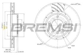 BREMSI CD6804V - B. DISC FRONT DIA.315 VENT. BMW 3 M3