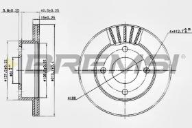 BREMSI CD6807V - B. DISC FRONT DIA.214 VENT. NISSAN MICRA