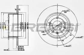 BREMSI CD6811S - B. DISC REAR DIA.286 SOLID OPEL VECTRA