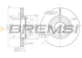 BREMSI CD6812V - B. DISC FRONT DIA.239 VENT. VW POLO