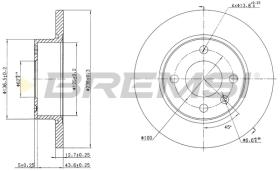 BREMSI CD6813S - B. DISC FRONT DIA.236 SOLID SKODA FAVORI