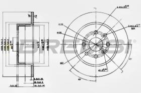 BREMSI CD6814S - B. DISC REAR DIA.270 SOLID OPEL VECTRA