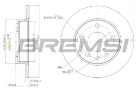 BREMSI CD6818S - B. DISC REAR DIA.240 SOLID ALFA R GTV