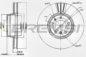 BREMSI CD6832V - B. DISC FRONT DIA.334 VENT. BMW Z8