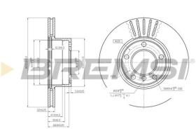 BREMSI CD6834V - B. DISC FRONT DIA.296 VENT. BMW 530