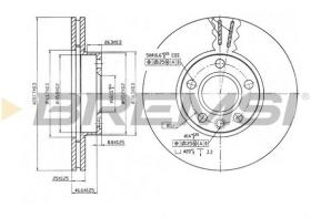 BREMSI CD6846V - B. DISC FRONT DIA.288 VENT. FORD GALAXY