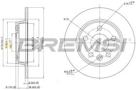 BREMSI CD6847S - B. DISC REAR DIA.268 SOLID VW SHARAN