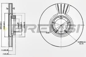 BREMSI CD6848V - B. DISC FRONT DIA.254 VENT. FORD TRANSIT