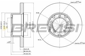 BREMSI CD6853S - B. DISC FRONT DIA.280 SOLID MERCED T1