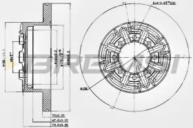 BREMSI CD6858S - B. DISC REAR DIA.280 SOLID JVECO DAILY