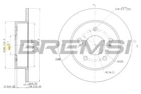 BREMSI CD6863S - B. DISC REAR DIA.259 SOLID NISSAN 200SX