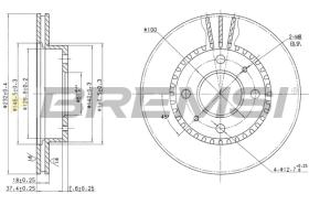 BREMSI CD6866V - B. DISC REAR DIA.232 VENT. NISSAN ALMERA