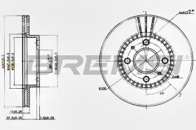 BREMSI CD6867V - B. DISC FRONT DIA.247 VENT. NISSAN ALMER