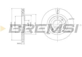 BREMSI CD6870V - B. DISC FRONT DIA.260 VENT. PEUGEOT 406