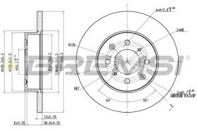 BREMSI CD6872S - B. DISC FRONT DIA.262 SOLID ROVER 200