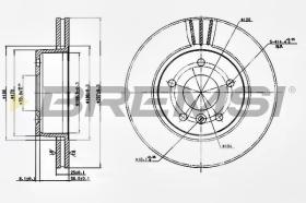 BREMSI CD6873V - B. DISC FRONT DIA.302 VENT. LAND ROVER