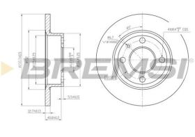 BREMSI CD6875S - B. DISC FRONT DIA.236 SOLID SKODA FELICI